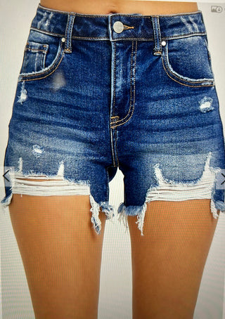 Risen High Rise Distressed Short