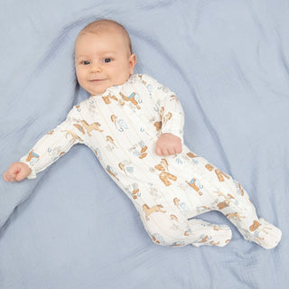 Infant: Angel Dear 2 Way Zipper Footie Cowboy Nursery