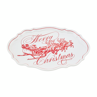 Mud Pie Toile Christmas Platter