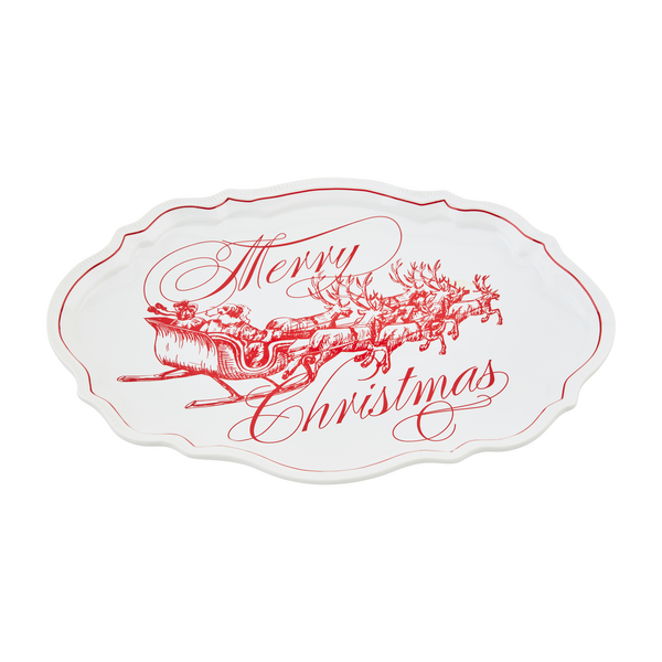 MudPie Toile Christmas Platter