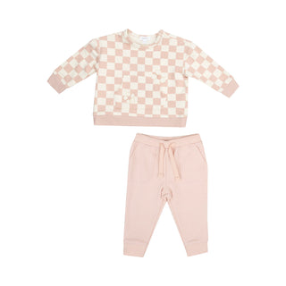 Angel Dear 2pc Pink Checkered Set