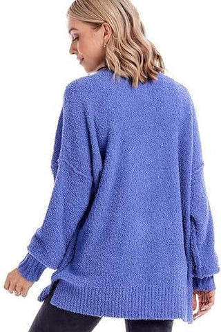 Rome Chenille Sweater in Blue by Mud pie