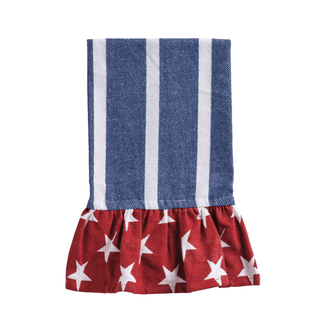 Mud Pie Blue Striped American Hand Towel