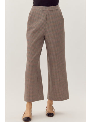 Billie Taupe Checker Pants