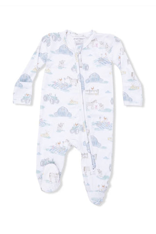 Infant: Angel Dear 2 Way Zipper Footie Farm Animal Party