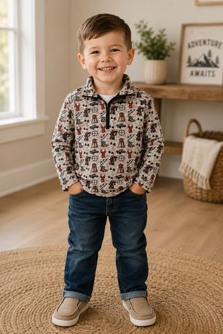 Boys: Hunter Quarter Zip Shirt
