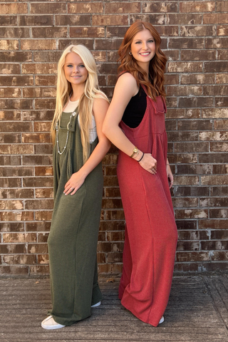 Karli Rust Boho Overalls