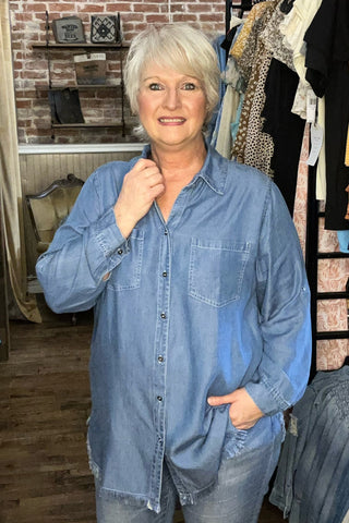 Oversized Denim Shirt