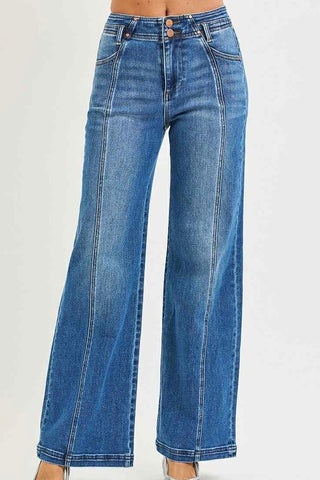 Blue jeans on a white background