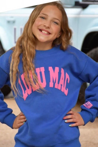 Tweens: Lulu Mac Royal/Pink Puff Sweatshirt