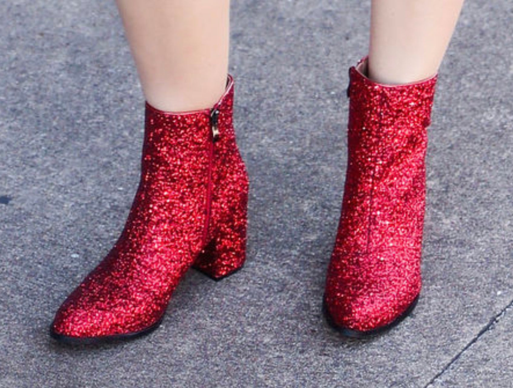 Red Glitter Booties