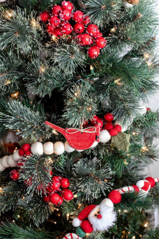 MudPie Red Cardinal Stoneware Ornament