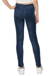 Tractr Suede Glitter Pull- On Pants In Navy