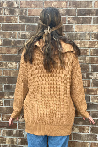 Girl wearing Teddy Bear Cardigan back