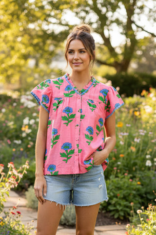 Girl standing in the garden.