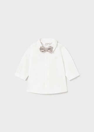 Mayoral Newborn Shirt w/ Bow Tie