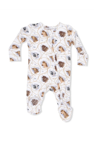 Infant: Angel Dear 2 Way Zipper Footie Farm Animals Rope Cameos Uni