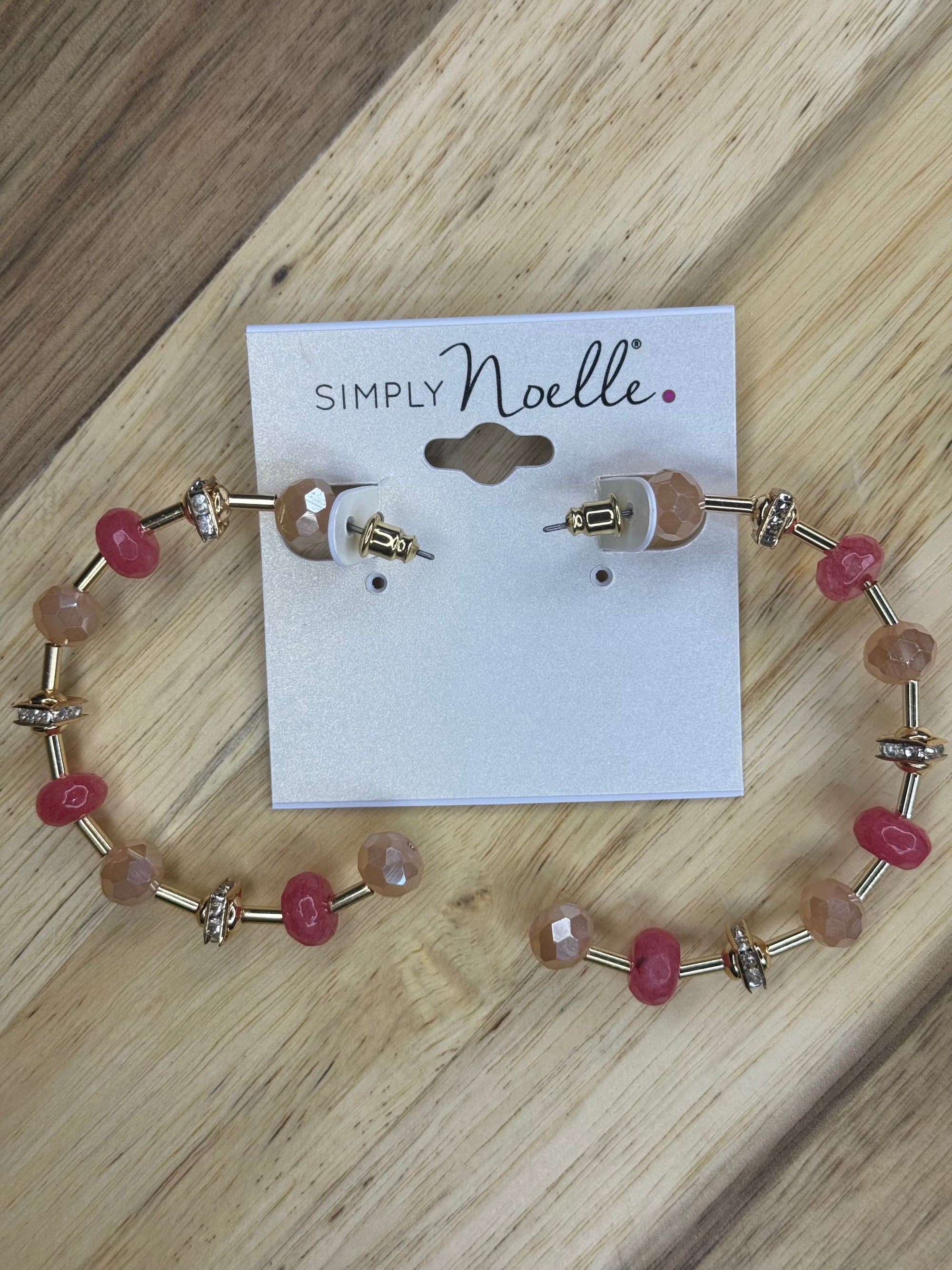Simply Noelle Hoop Earrings In Red