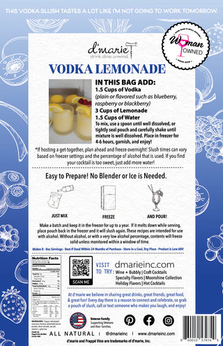 Vodka Lemonade Cocktail - Ready-To-Freeze Cocktail