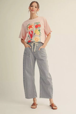 Blue Stripe Comfort Casual Pants