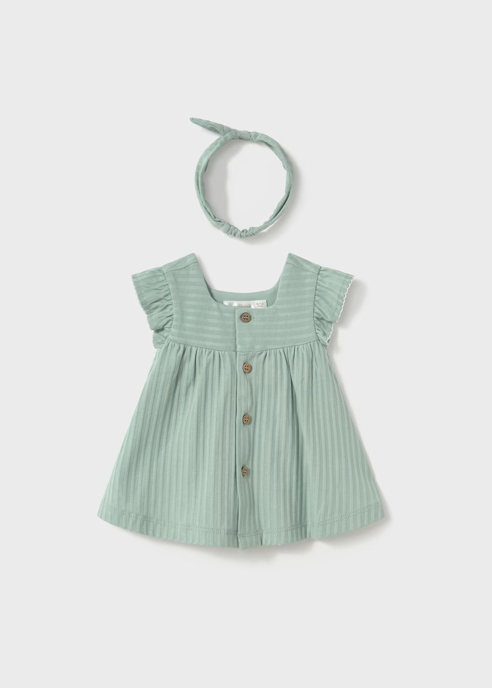 Mayoral Solid Jade Dress with Headband - 6-9M Mayoral Solid Jade Dress with Headband - 6-9M