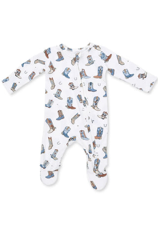 Infants: Angel Dear Buckaroo Boots 2 Way Zipper Footie