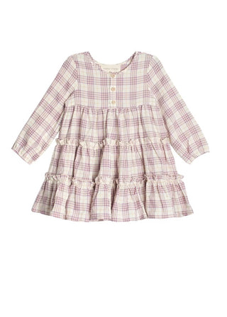 Periwinkle Plaid Dress by Mabel & Honey