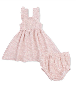 Girls dress with bloomers on white background