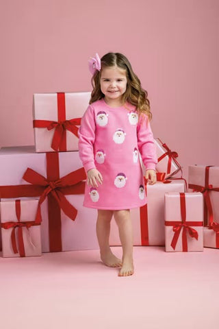 Girls: Mud Pie Santa Sweater Dress