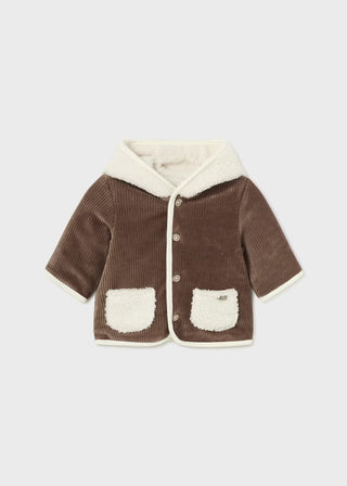 Mayoral Newborn Reversible Faux Sheepskin Coat