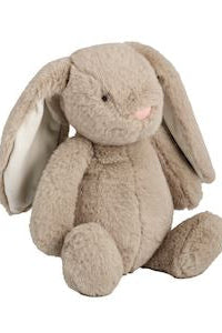 Plush toy rabbit on a white background