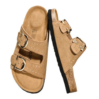 Venita Studded Sandal in Chestnut