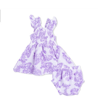 Angel Dear Lilac Floral Baby Doll Tunic and Bloomer Set