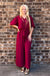 Annalise Jumpsuit by Mud Pie in Berry