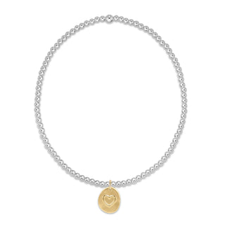 enewton: Classic Mixed Metal 2mm Bracelet - Inspire Love Small Gold Disc
