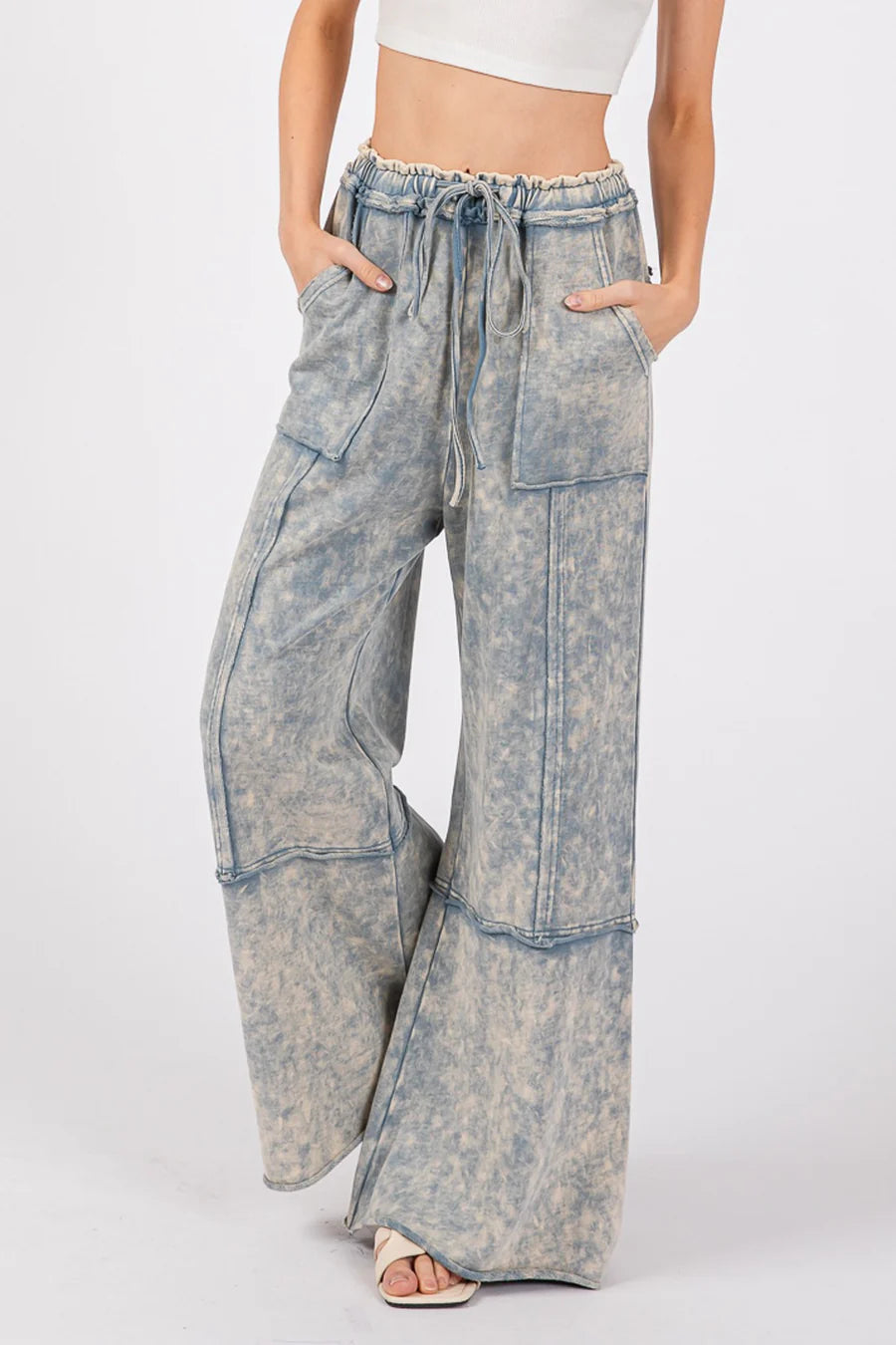 Terry Wide Leg Pants