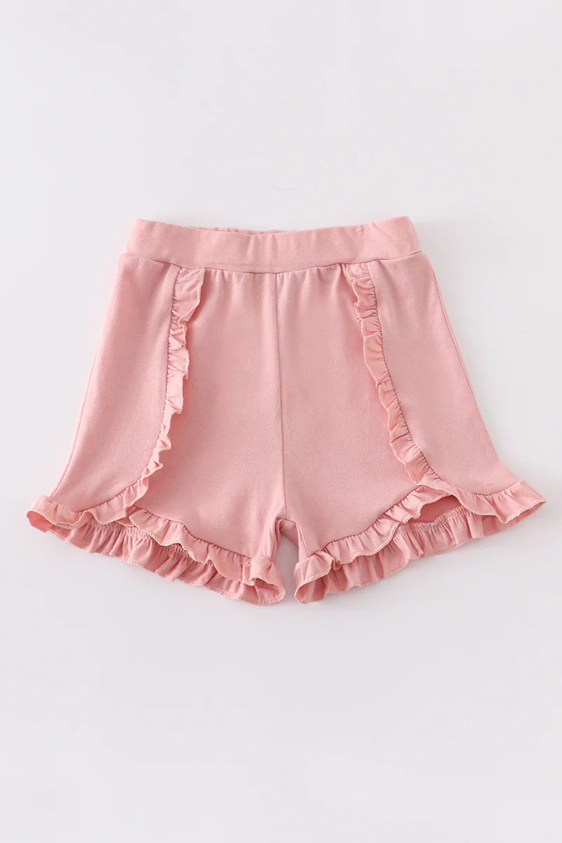 Light Pink Ruffled shorts