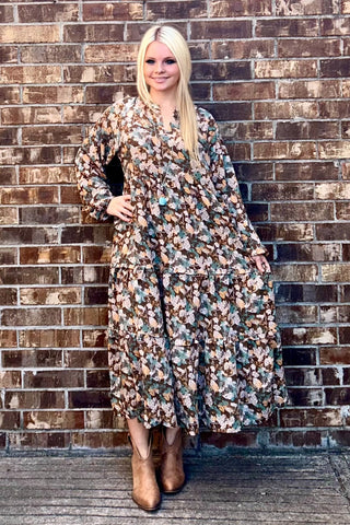 Floral Print Midi Dress