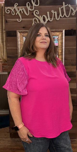 Linda Fuchsia Top