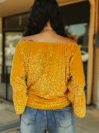 Mustard Velvet Top