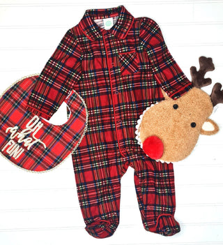 Little Me Christmas Plaid Sleeper