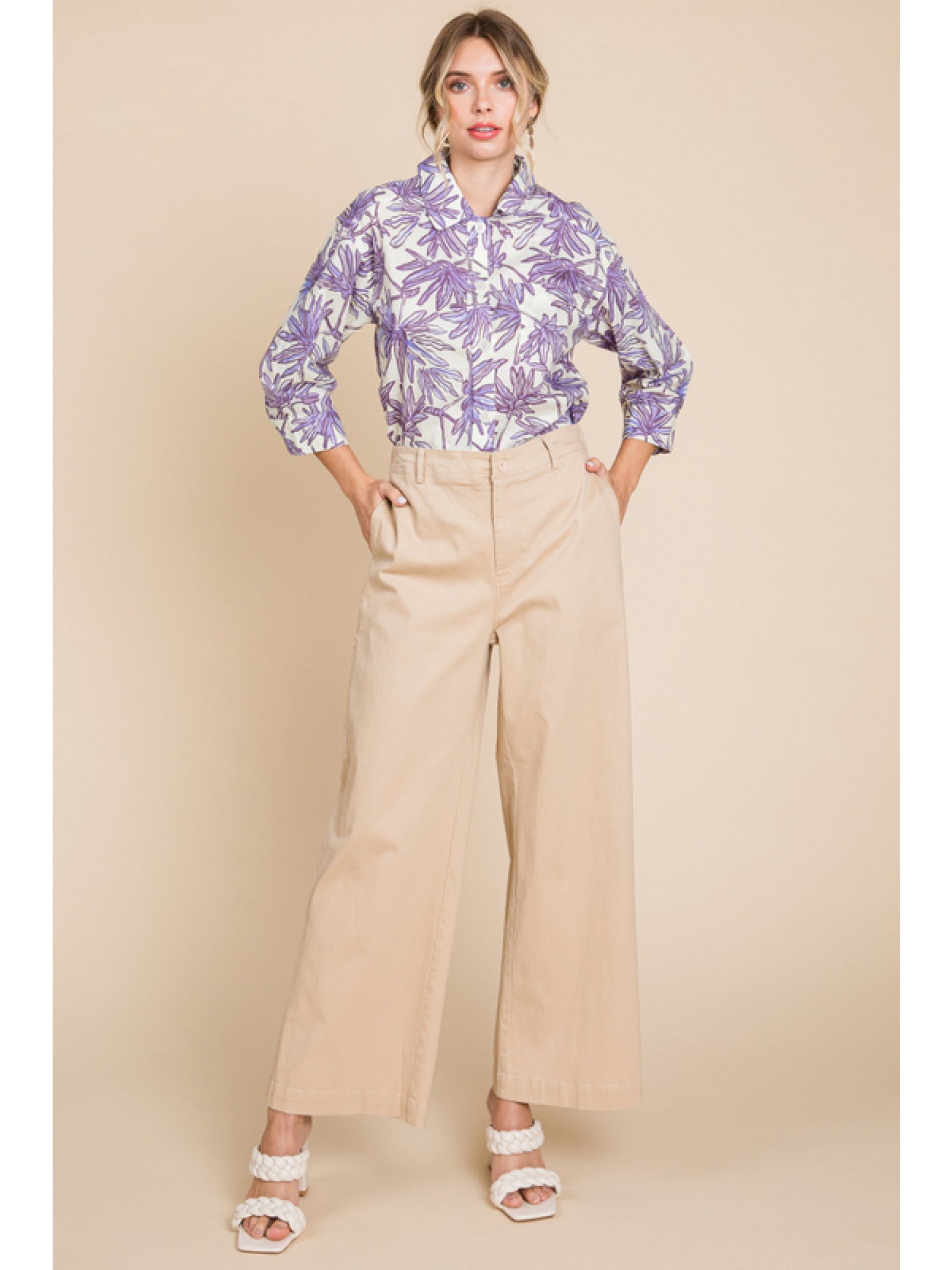 Bonnie Pant in Taupe