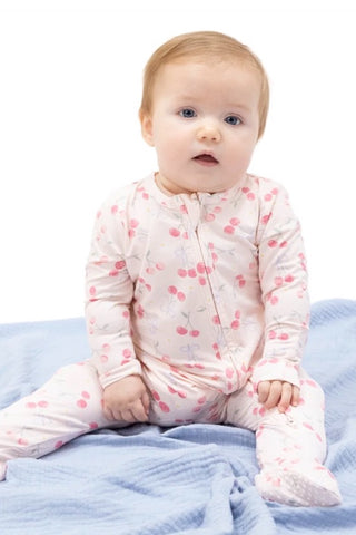 Infants: Angel Dear Sweet Bow Cherry Footie