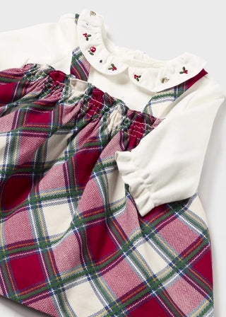 Plaid Dungarees Newborn-Toddler Dress