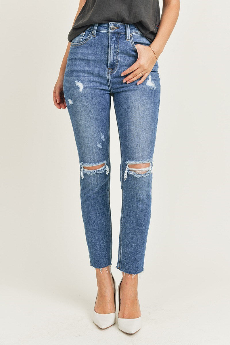 Risen High Rise Relaxed Skinny Jeans # RDP1206
