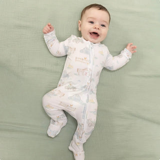 Infant: Angel Dear 2 Way Zipper Footie Farm Animal Party