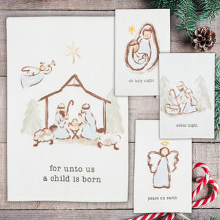 MudPie Nativity Cotton Towels