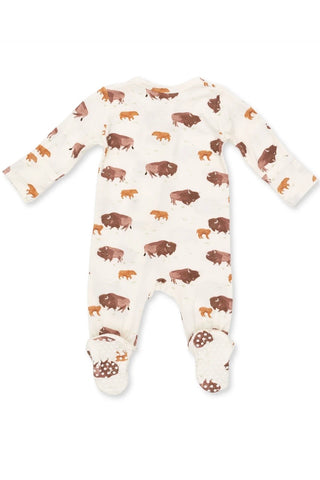 Infants: Angel Dear American Buffalo 2 Way Zipper Footie
