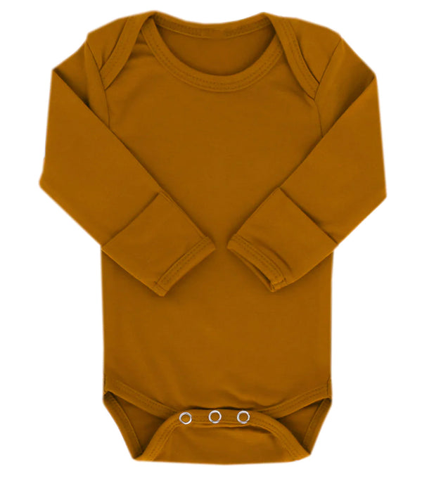 Copper Pearl Camel Long Sleeve Bodysuit Blessings and Butterflies