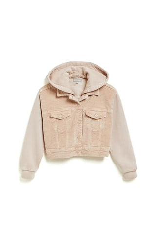 Tractr Corduroy Combo Crop Jacket